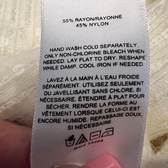 Express Women's Ivory Cream Sequined Batwing Sweater, Size XL - Picture 7 of 10